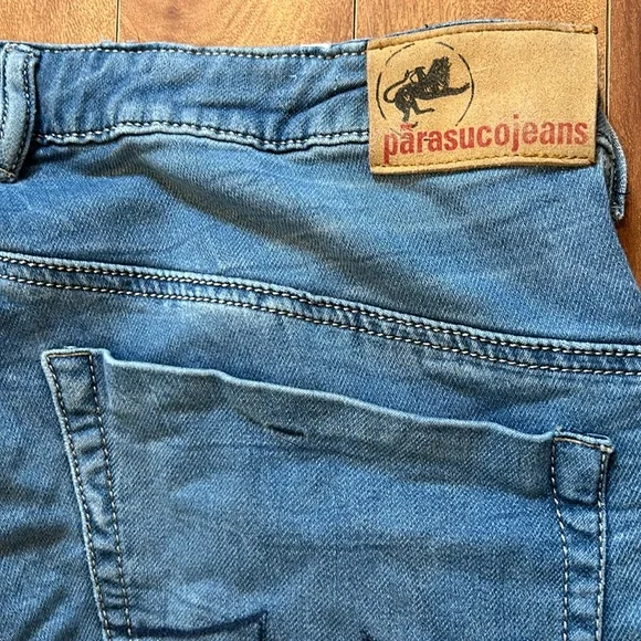 PARASUCO💫Men’s Blue Vintage Straight Leg Front Pocket Jeans - Picture 12 of 12
